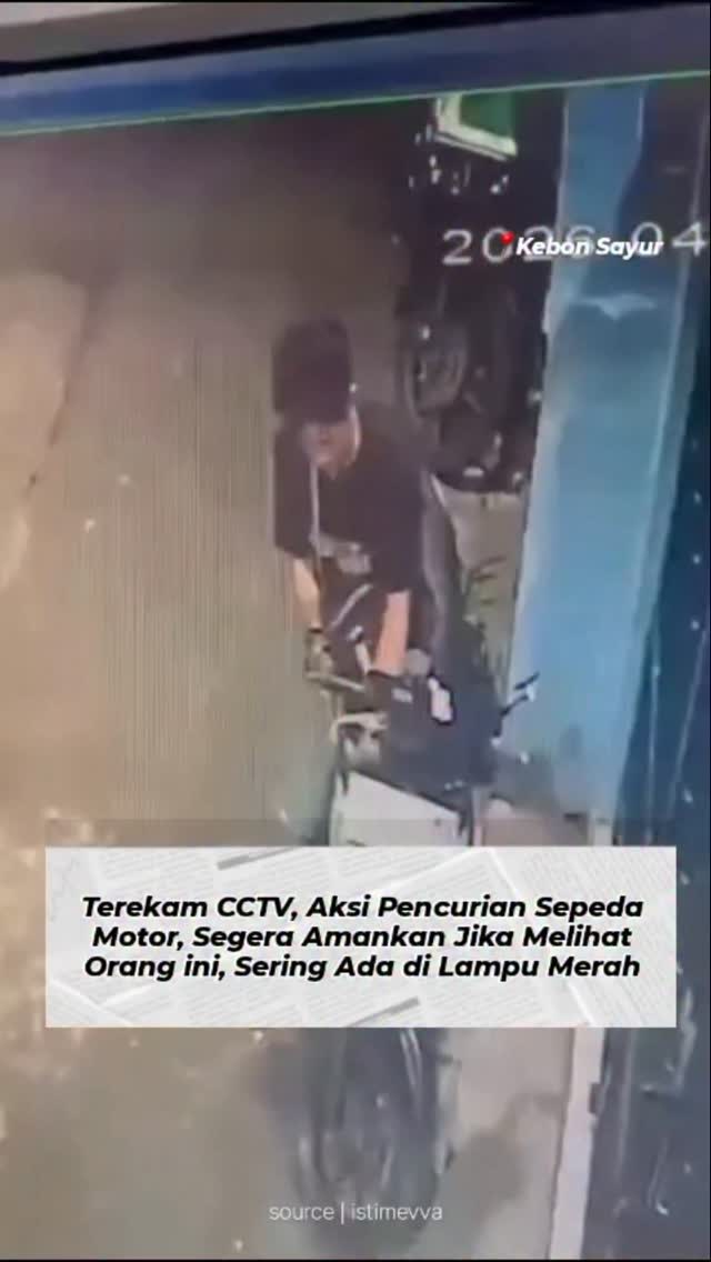 Rekaman CCTV pelaku pencurian motor di Otista Jakarta Timur