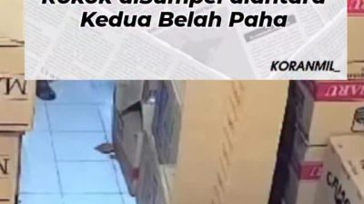 Wanita maling rokok diselipkan di paha terekam CCTV