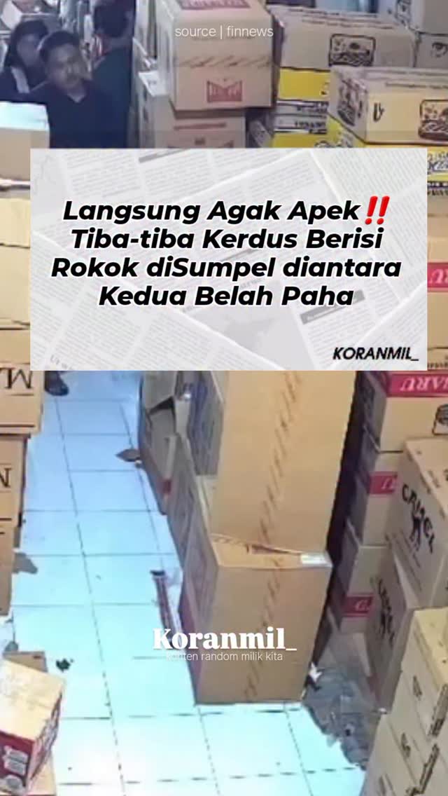 Wanita maling rokok diselipkan di paha terekam CCTV