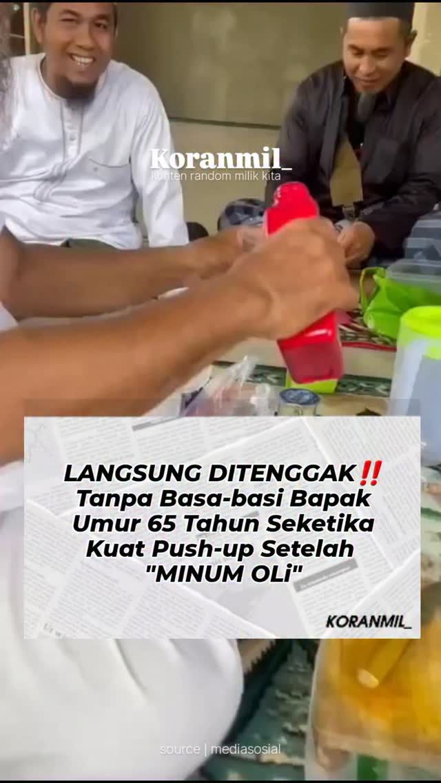 Video Viral Bapak Minum Oli