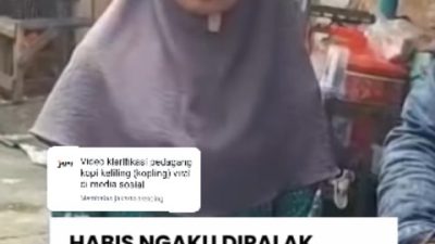 Buntut Video Viral Tuding Satpol PP Pungli, Pedagang Kopi Keliling Ini Beri Klarifikasi dan Minta Maaf