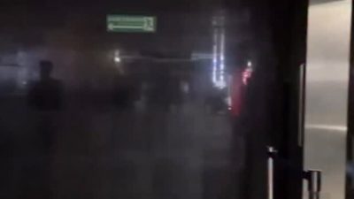 Suasana Mati Listrik di Stasiun MRT Istora Mandiri.