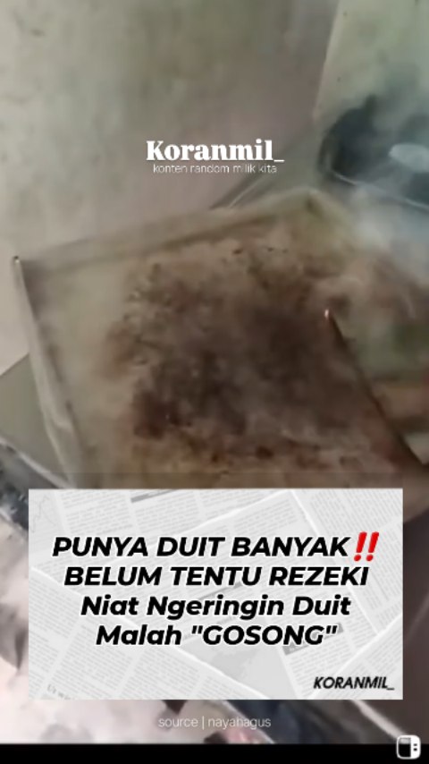 Video viral uang kertas gosong di atas kompor diduga hasil AI