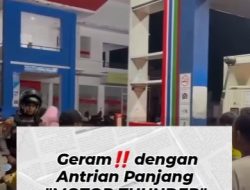 Geram! Polisi Makassar Tegur Pengendara Motor Thunder Timbun BBM