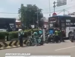 Kecelakaan di Otista Raya: Ojol Patah Kaki Terlindas Bus TransJakarta